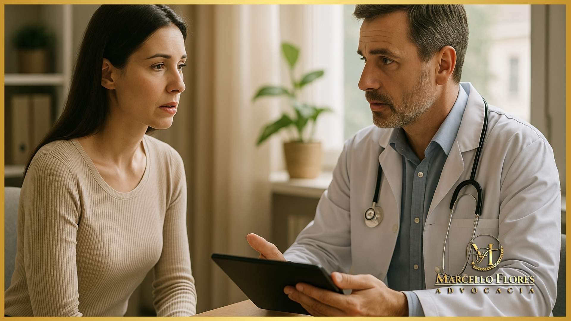 mulher conversando com cirurgião plástico em ambiente clínico