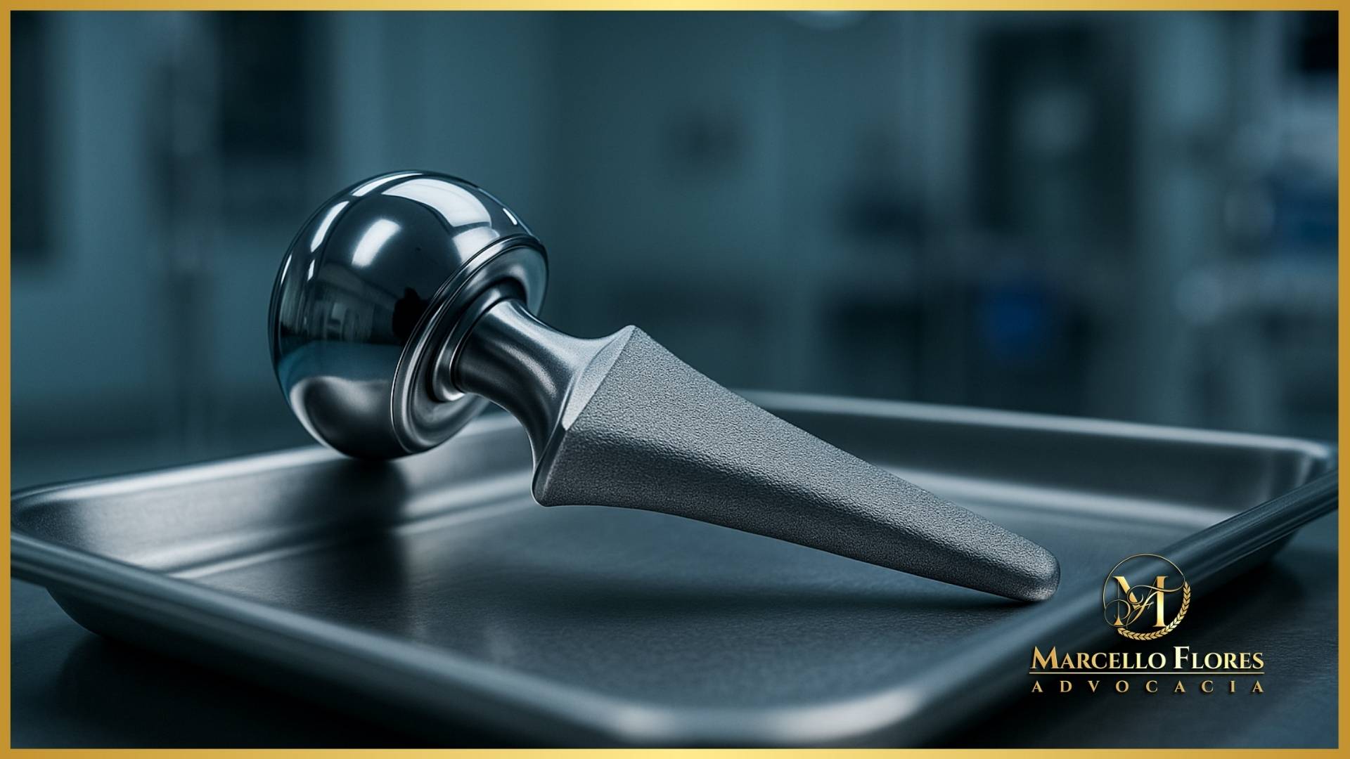 Prótese importada sendo preparada para cirurgia