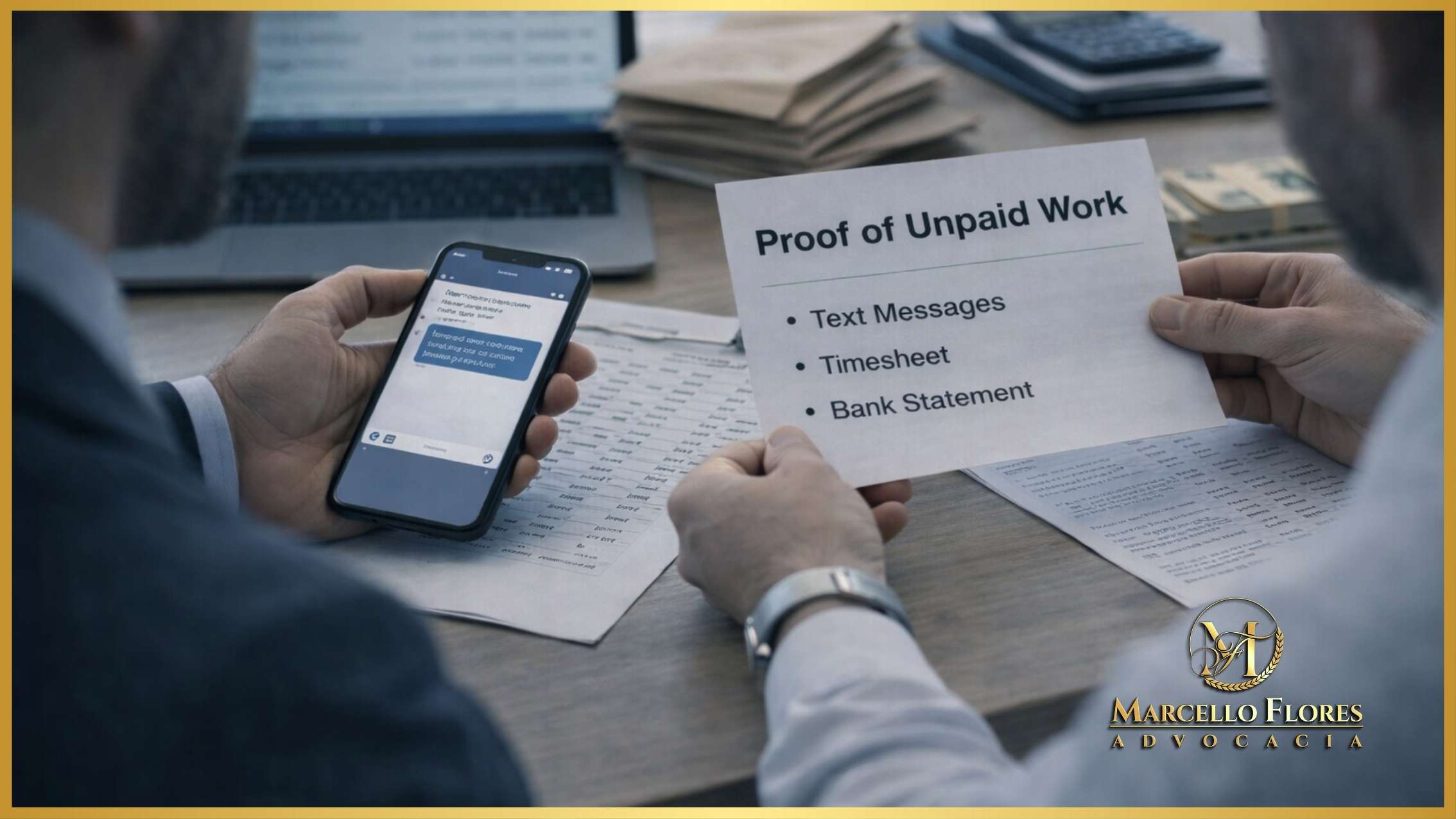 Provas de verbas não pagas — documentos e direitos do trabalhador
